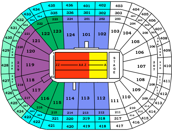 Montreal Bell Centre Seating Chart
